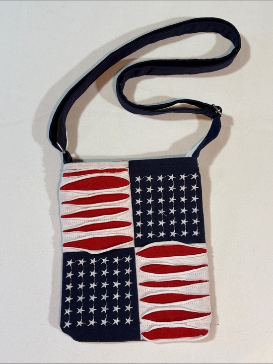Handbags - Patriotic Red White & Blue Crossbody Bag Handmade